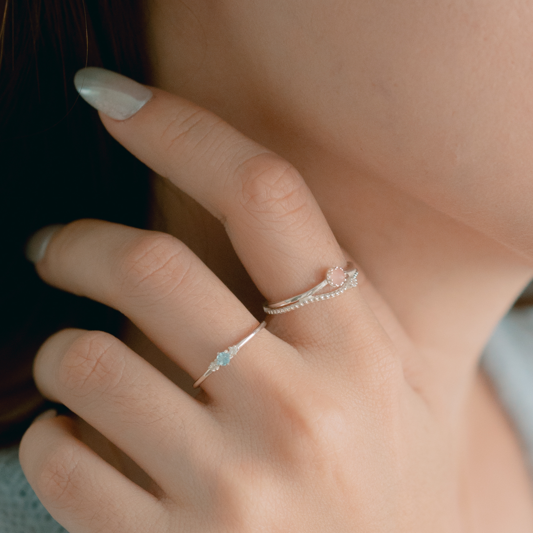 Mini六爪托帕戒指