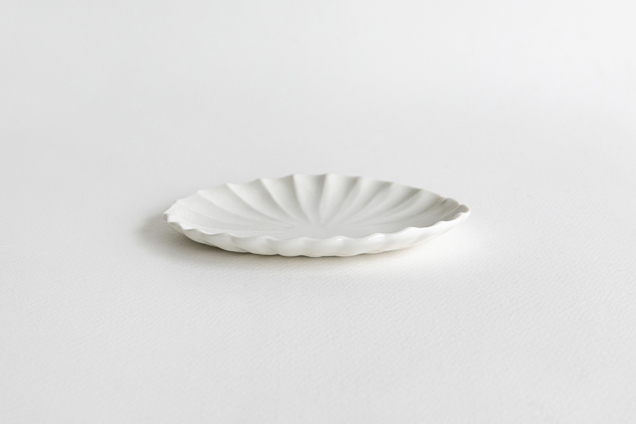 角田淳 - 輪花橢圓皿 / 小