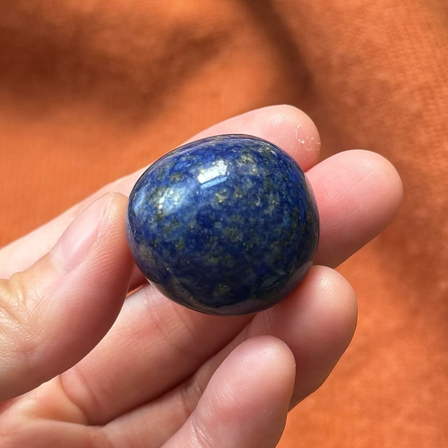 [原石] 青金石 水晶滾石 約 30mm