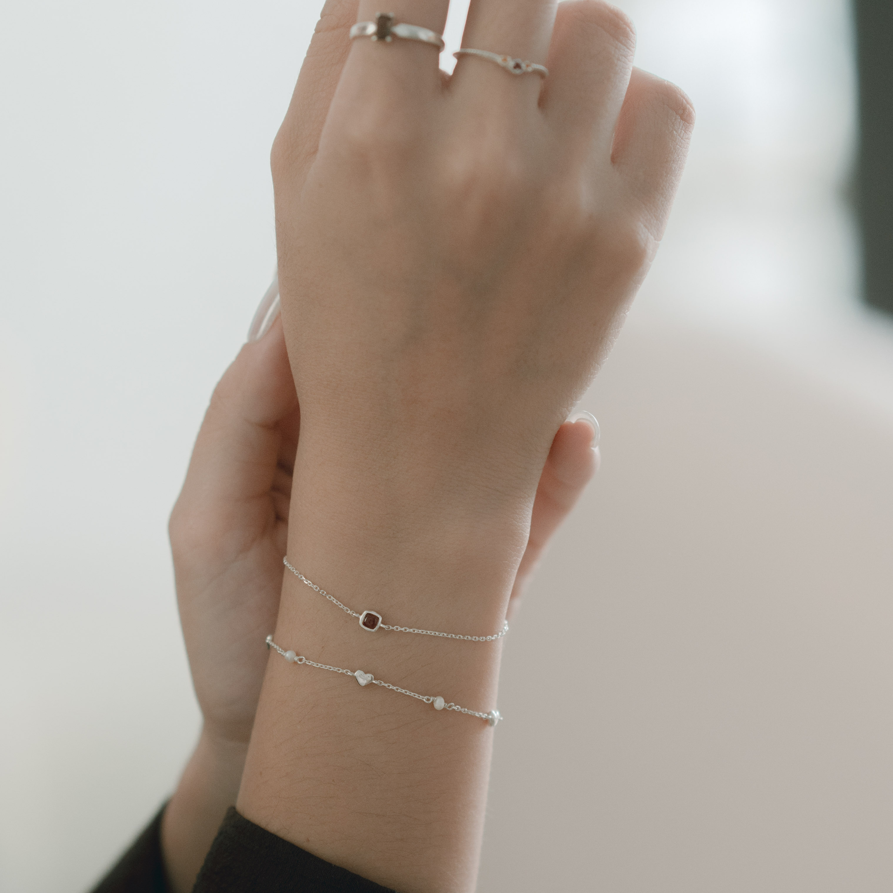 Cushion石榴石手鏈