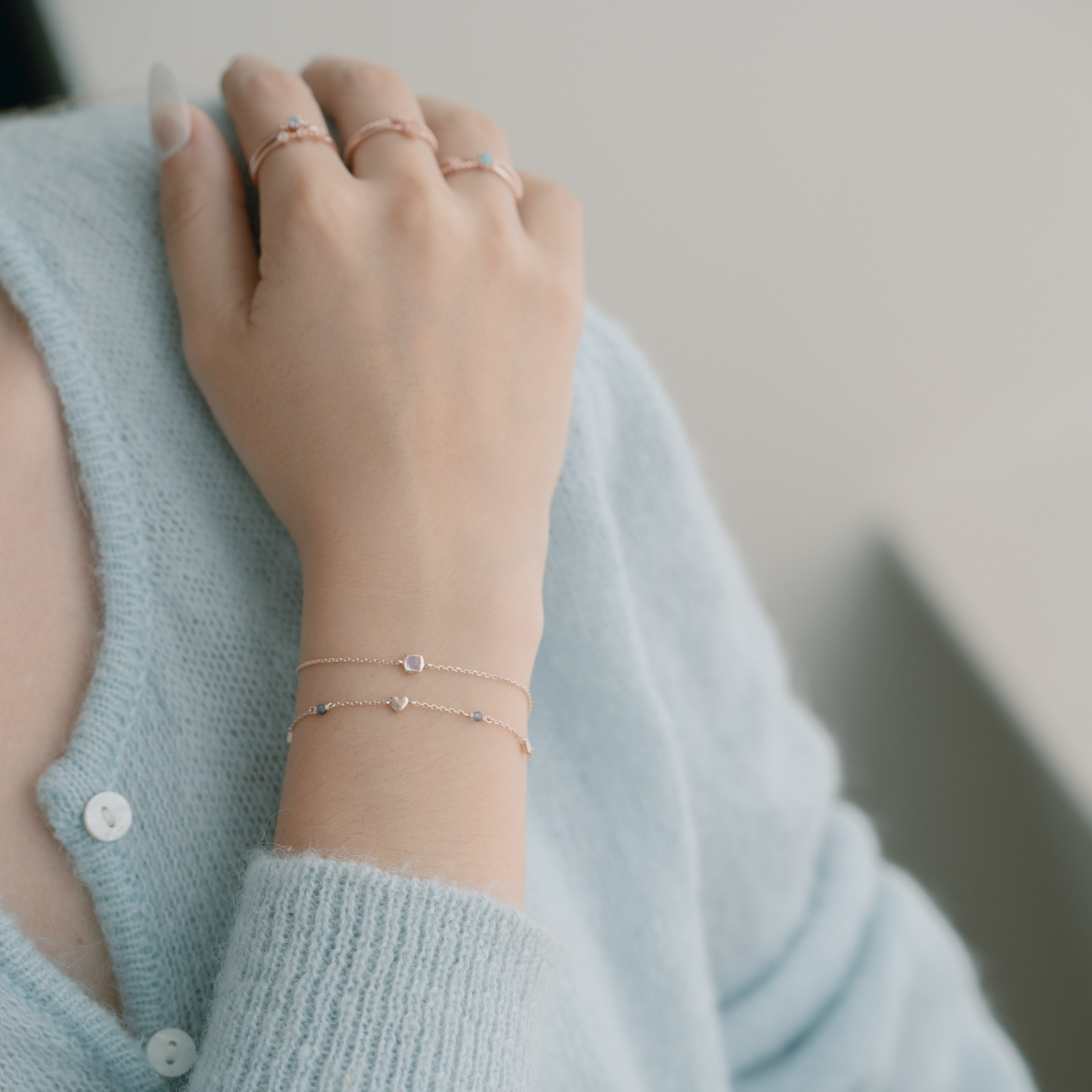 菫青石heart手鏈