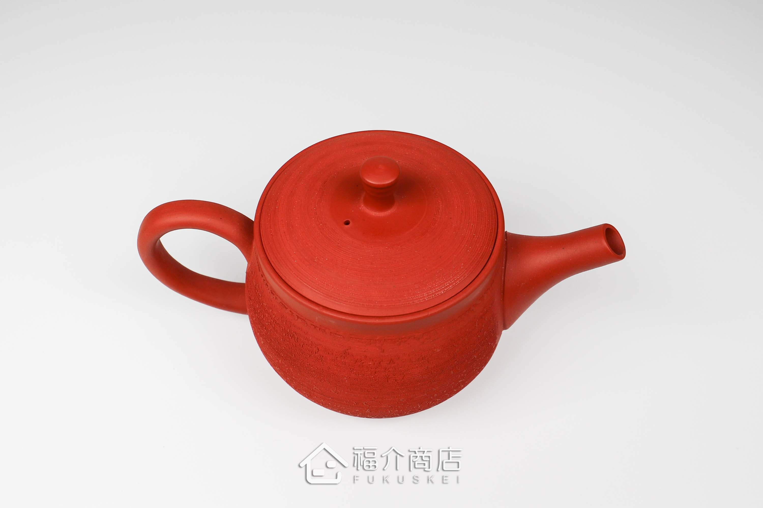 泡茶用的270ml朱紅色松皮造型陶壺