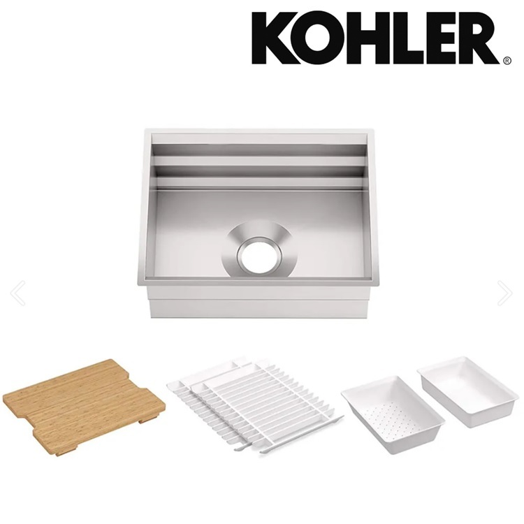Kohler "Prolific" K-23650T-C-NA Undermount Single-bowl Workstation Kitchen Sink