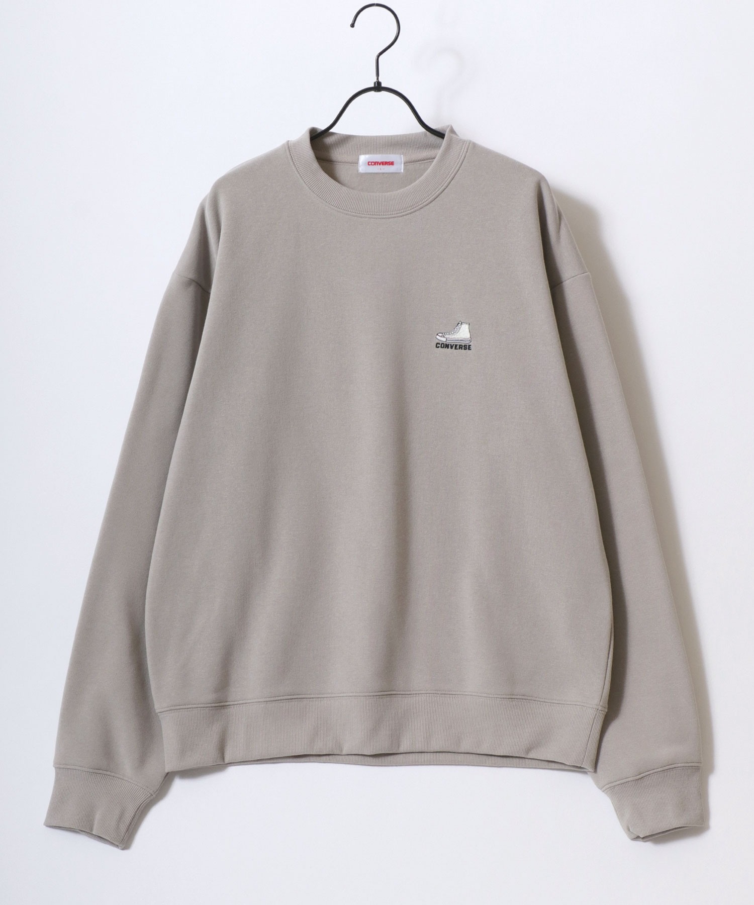 🇯🇵 CONVERSE  帆布鞋小標 刺繡LOGO 拉絨 大學T 衛衣 長袖 秋冬 多色 / 現貨✨