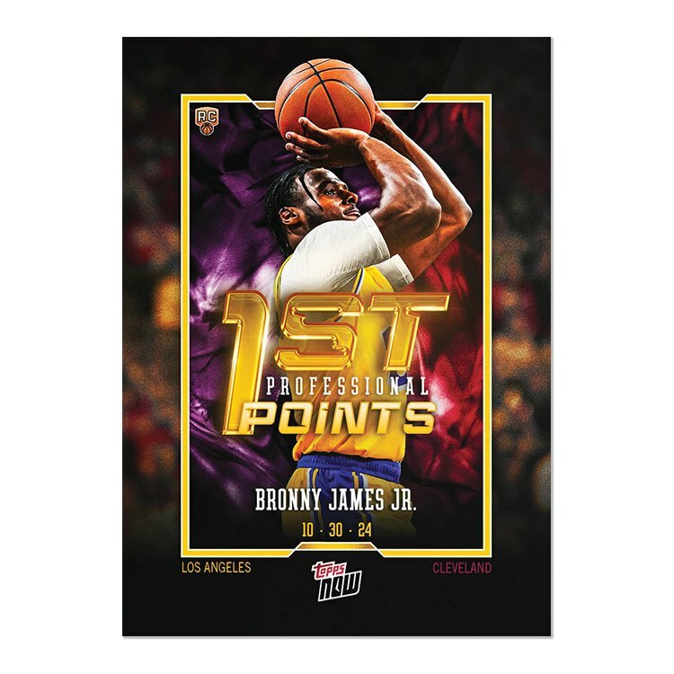 Bronny James Jr. 官方授權球員卡 Topps Now