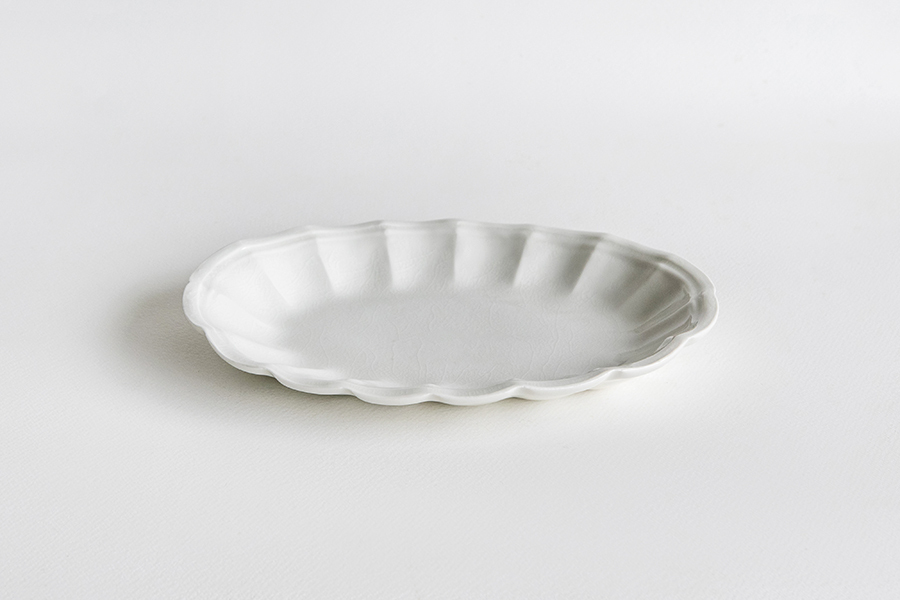 角田淳 - 花邊橢圓皿 / 小