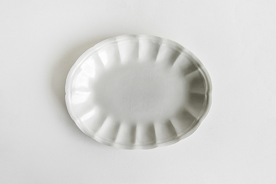 角田淳 - 花邊橢圓皿 / 小