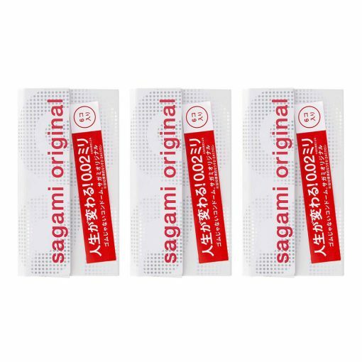 日本相模Sagami Original 0.02安全套（6片裝）三盒裝