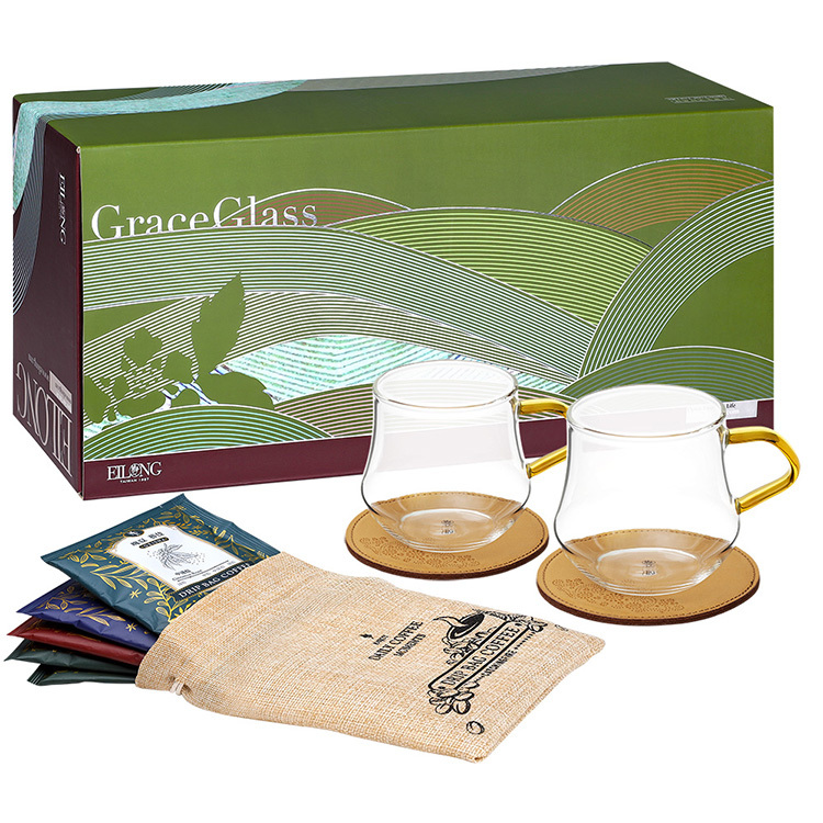 【咖啡禮盒】日初醇萃咖啡杯組+咖啡濾掛5包