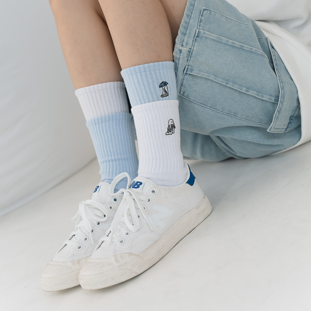 P/D GHODY GHODY embroidered cotton stockings sold in three colors【07110569】in stock+pre-order