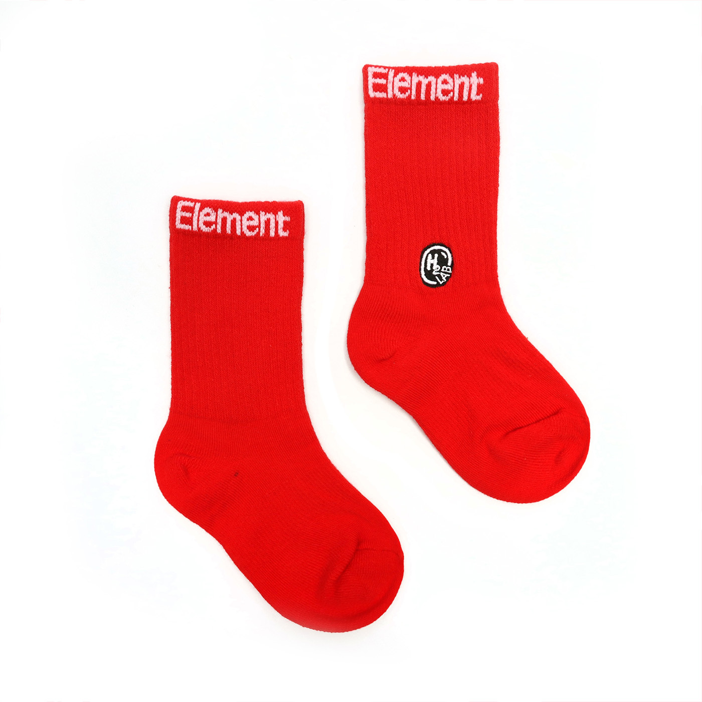 三色一組 HOWDE LAB Crew KIDS Socks "Element" 元素白 黑 紅 小童襪【19FW03-F】