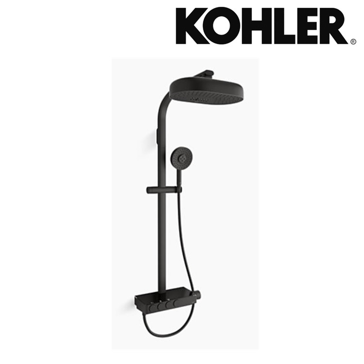 Kohler "Anthem" K-26334T-9-BL Four-way Thermostatic Valve & bath/shower column with Multifunction Rainhead and Handshower