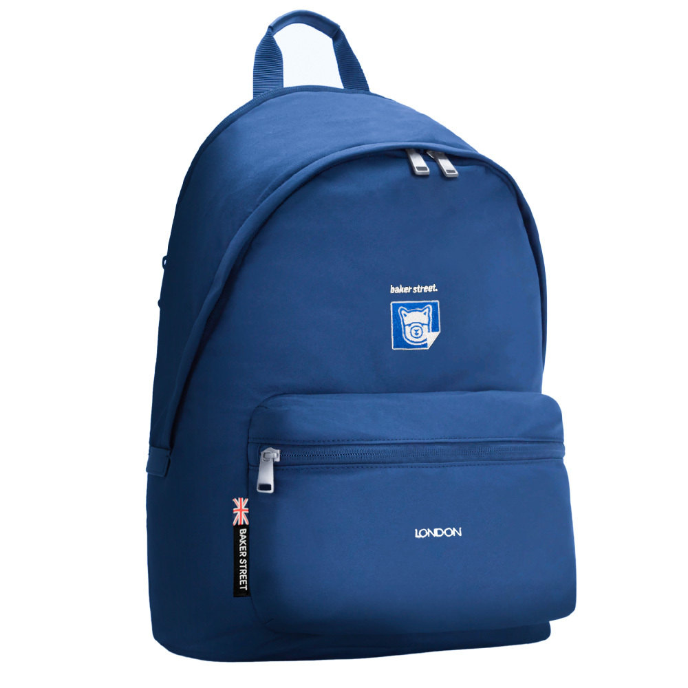 Blue Checkered Alpaca Backpack 方格藍羊駝後背包