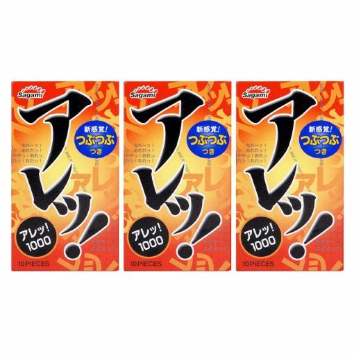 SAGAMI  アレッ！1000 凸點收窄波浪 安全套（10片裝）三盒裝