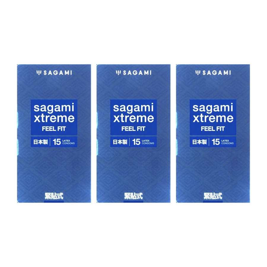 日本相模Sagami 緊貼式 乳膠安全套（15片裝）三盒裝