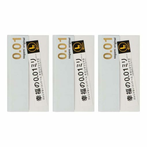 日本相模 Sagami 0.01 大碼PU安全套（10片裝）三盒裝