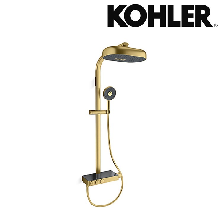 Kohler "Anthem" K-26332T-9-2MB Three-way Thermostatic Valve & shower column with Multifunction Rainhead and Handshower