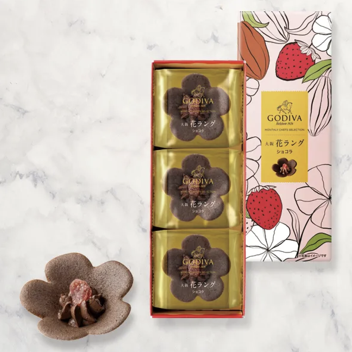 Godiva｜朱古力大阪花奶油餅乾