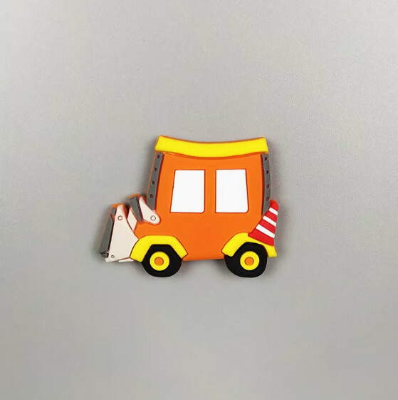創意可愛卡通軟吸鐵石磁性貼 冰箱貼（推土車）