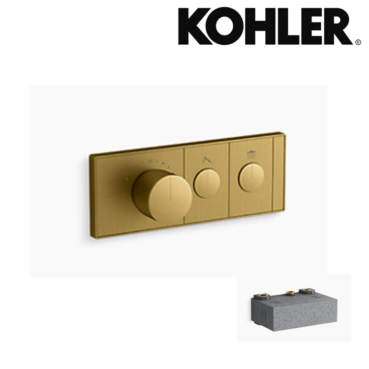 Kohler "Anthem" K-26346T-9-2MB + K-26340T-NA Two Outlet Recessed Thermostatic Valve Control