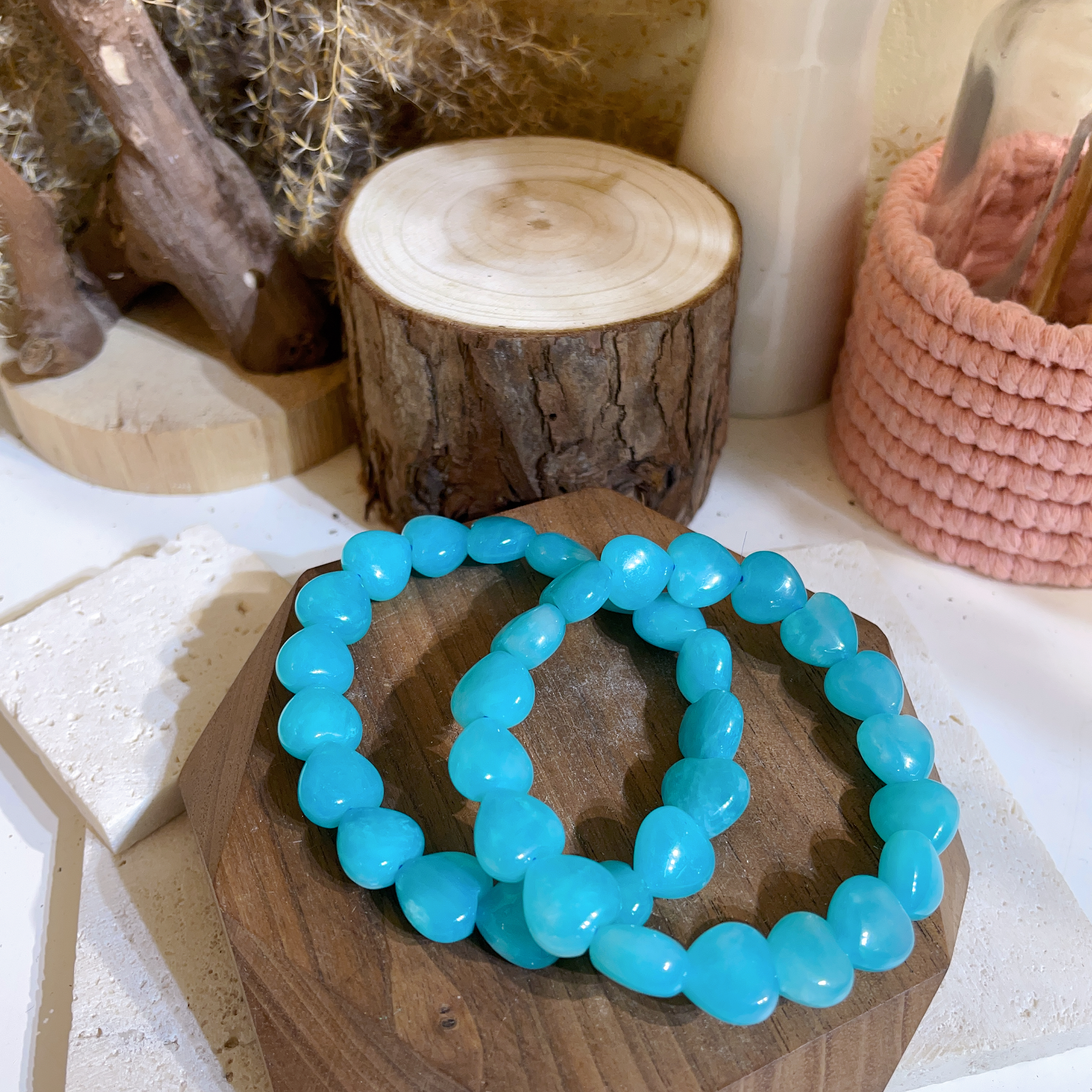 天河石心心手串 11mm