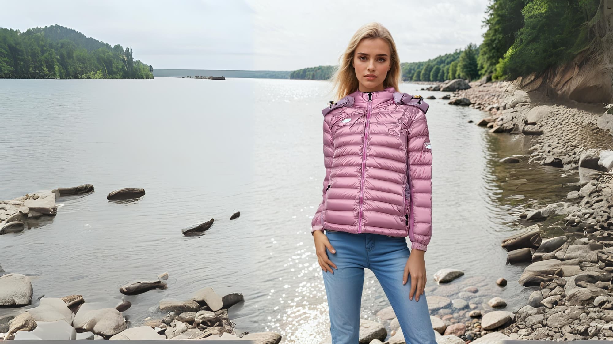 羽絨衣模特展示