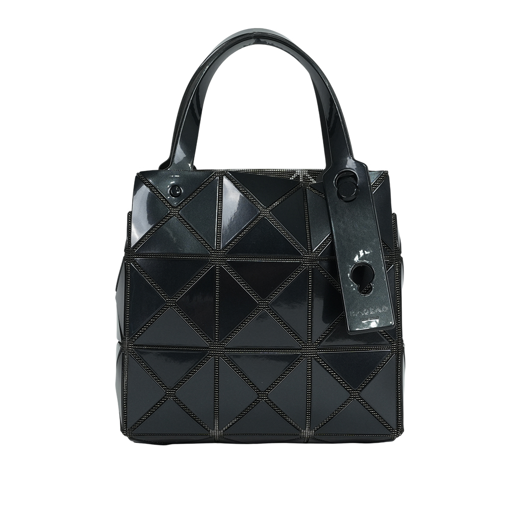 【ISSEY MIYAKE三宅一生】BAO BAO CARAT 3X3 亮面手提小方盒(黑色)AG610 15