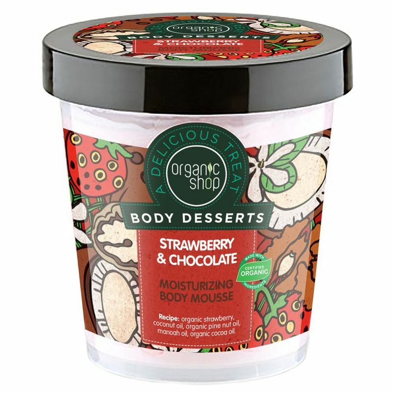 Organic Shop　Body Desserts草莓巧 克力保濕身體慕絲 450m