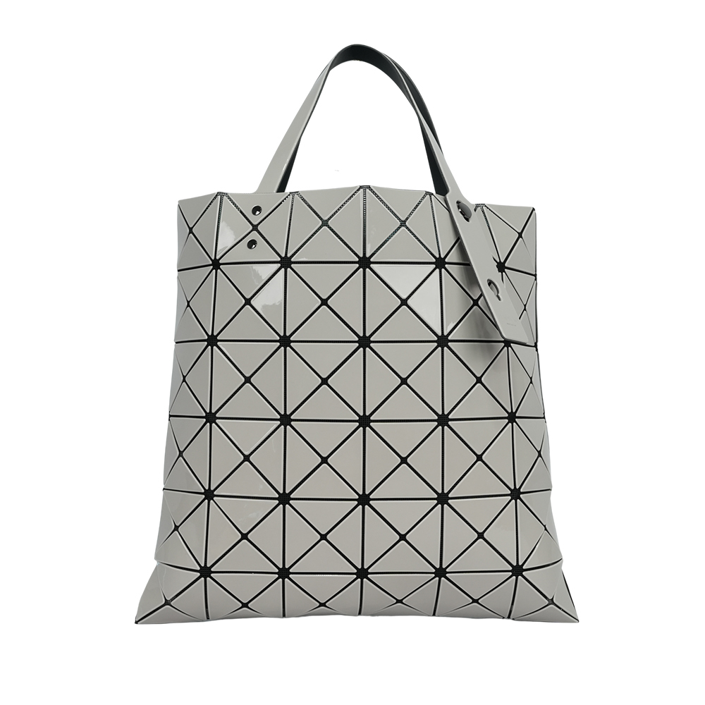 【ISSEY MIYAKE三宅一生】BAO BAO LUCENT 6x6 亮面雙色托特包(石墨灰/珍珠灰)AG603 17