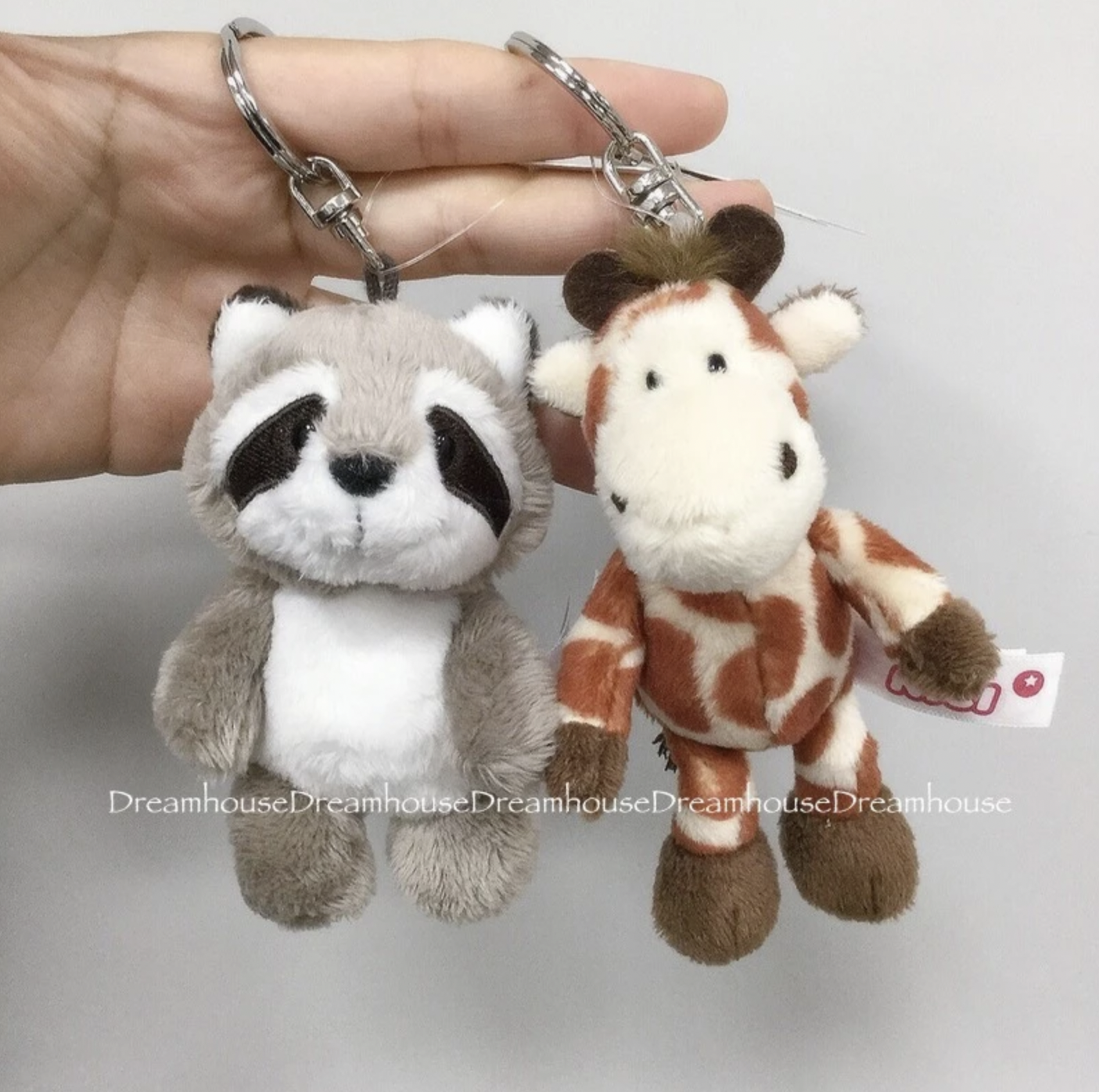 NICI  公雞 長頸鹿 小豬 浣熊 啄木鳥 恐龍 斑馬 大象 雪人 兔子 黑熊 動物 吊飾