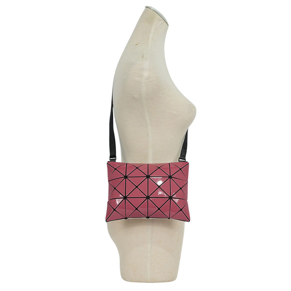 【ISSEY MIYAKE三宅一生】BAO BAO LUCENT 3X4 雙色亮面斜背包(粉色/淺粉色)AG606 27