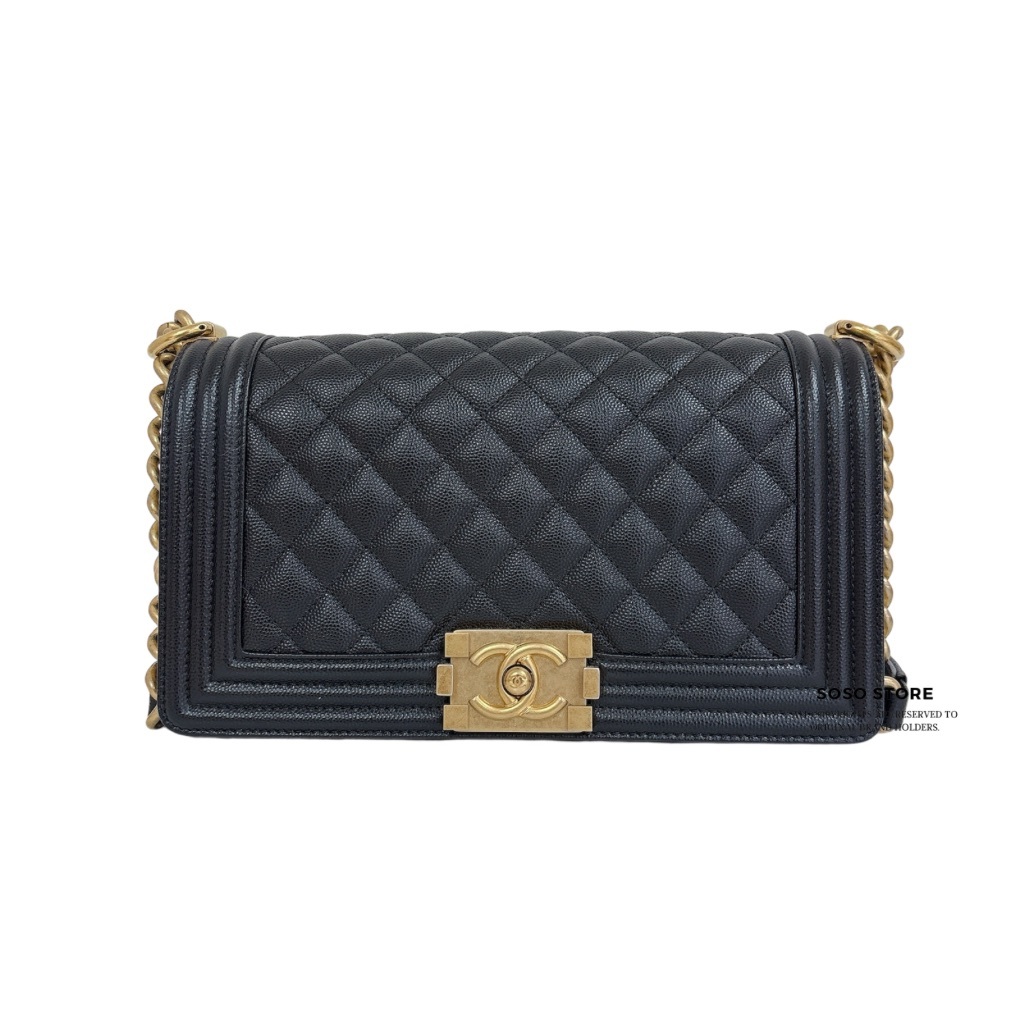 Chanel Carivar Boy 25 - Black / Ghw