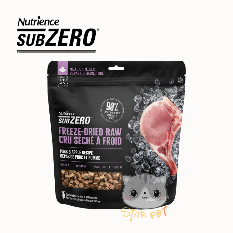 Nutrience Subzero Pork & Apple Freeze Dried Raw dog food 369g
