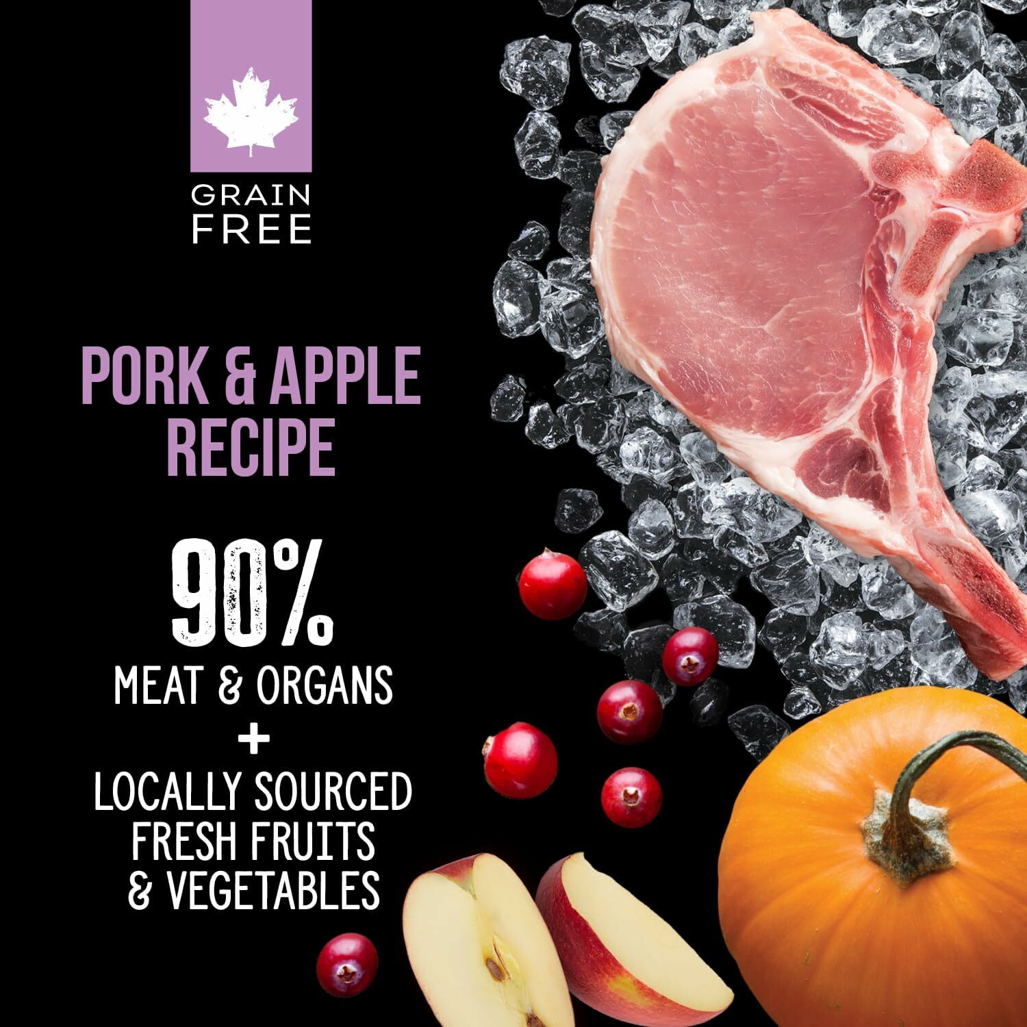 Nutrience Subzero Pork & Apple Freeze Dried Raw dog food 369g