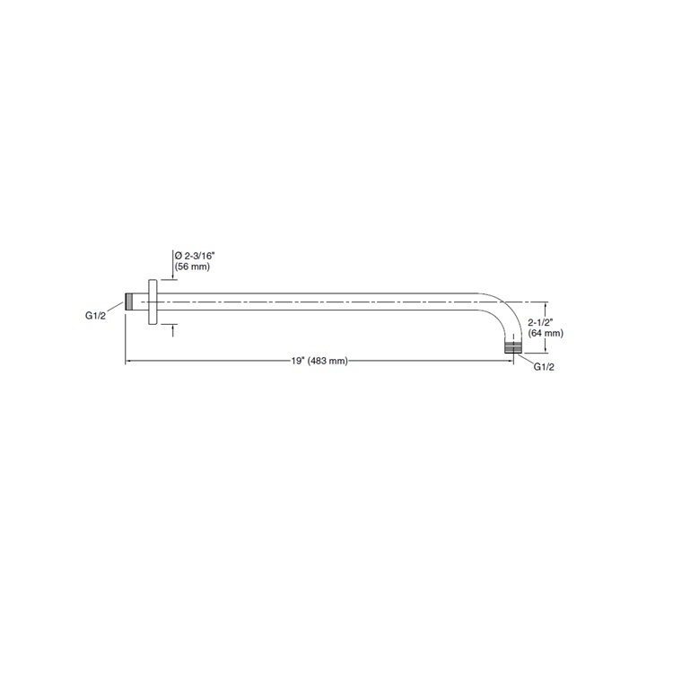 Kohler "Statement" K-26307T-RGD Wall Arm for Rainhead