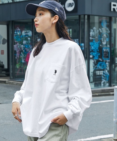 #預購 日本限定 U.S. POLO ASSN. 口袋 刺繡LOGO 薄長T 六色