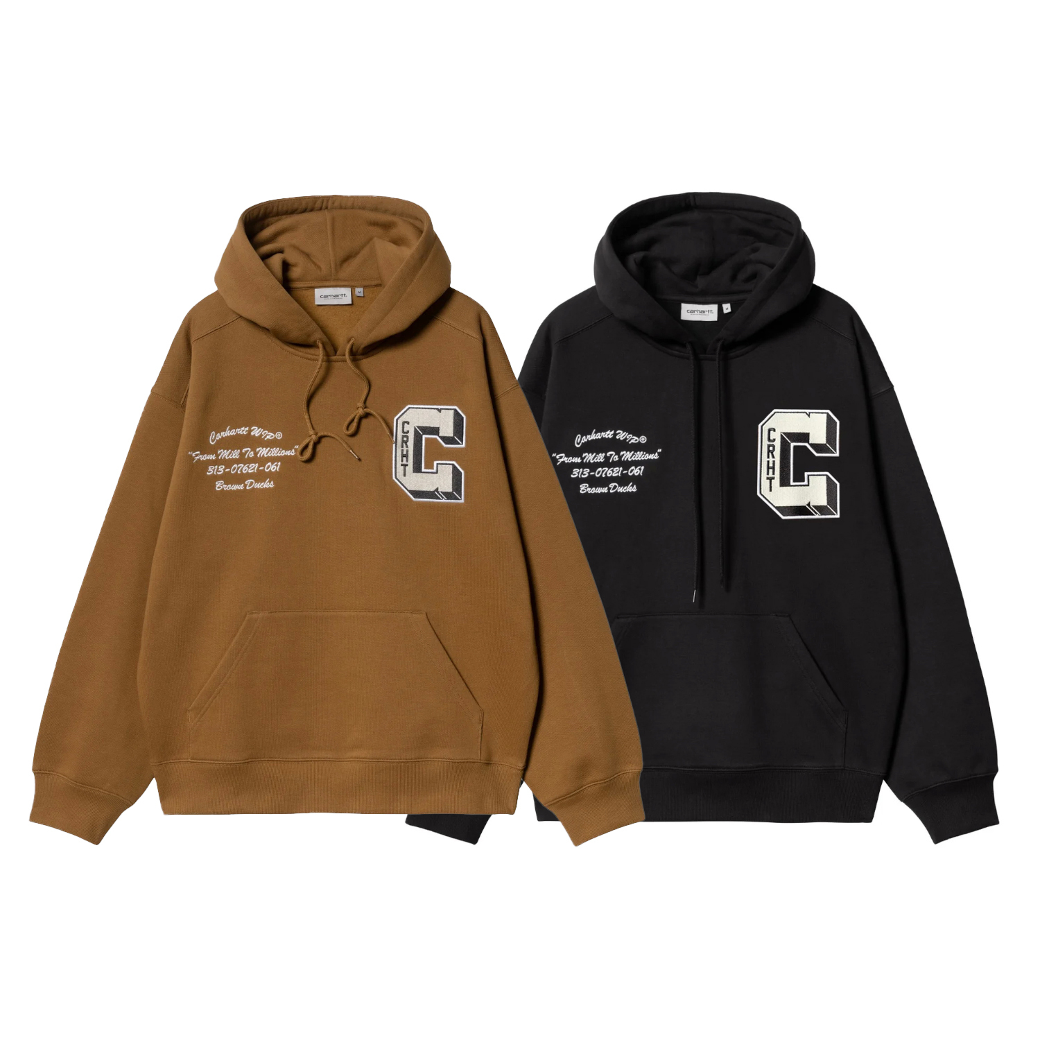 【車庫服飾】CARHARTT WIP 24FW HOODED BROWN DUCKS SWEAT / 寬鬆版帽T