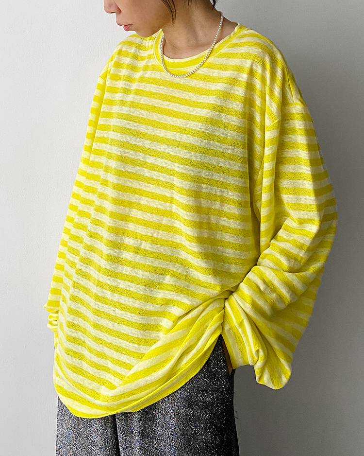 MFT-2621 條紋微透上衣