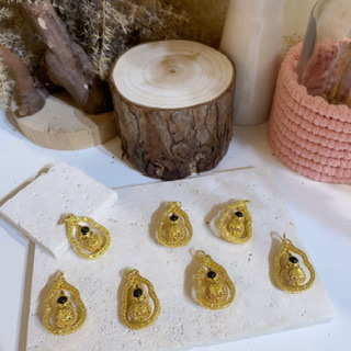 金運石轉轉葫蘆吊墜 （金色）