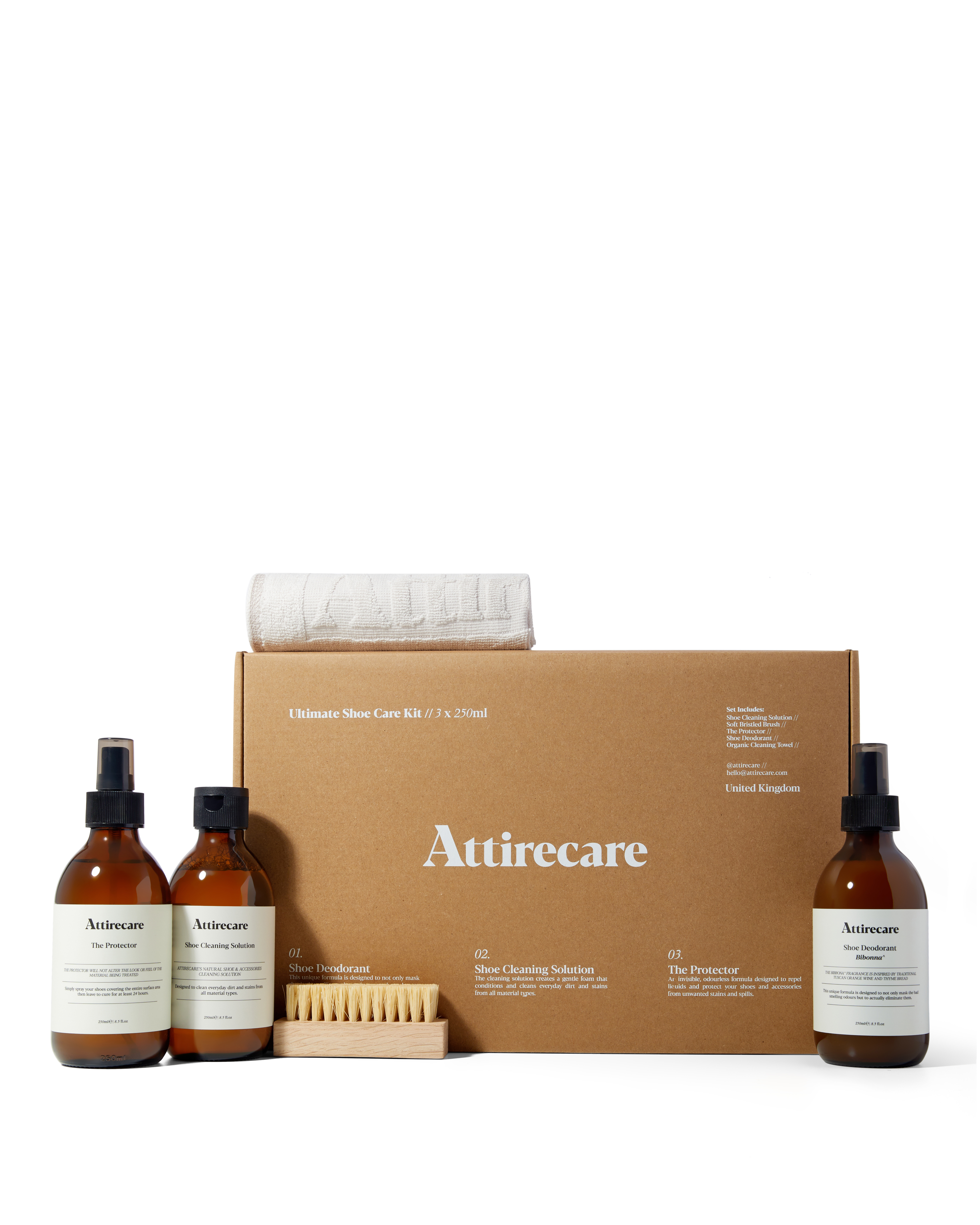 Attirecare 終極清潔除臭保養鞋履3入組