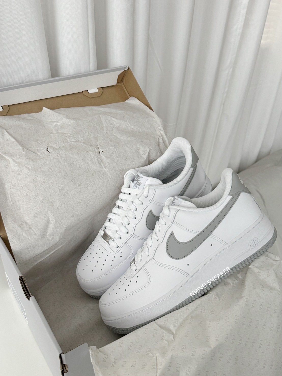 <2025ByeBye👋🏻> Nike Air Force 1 霧灰白 男鞋 (FJ4146100)