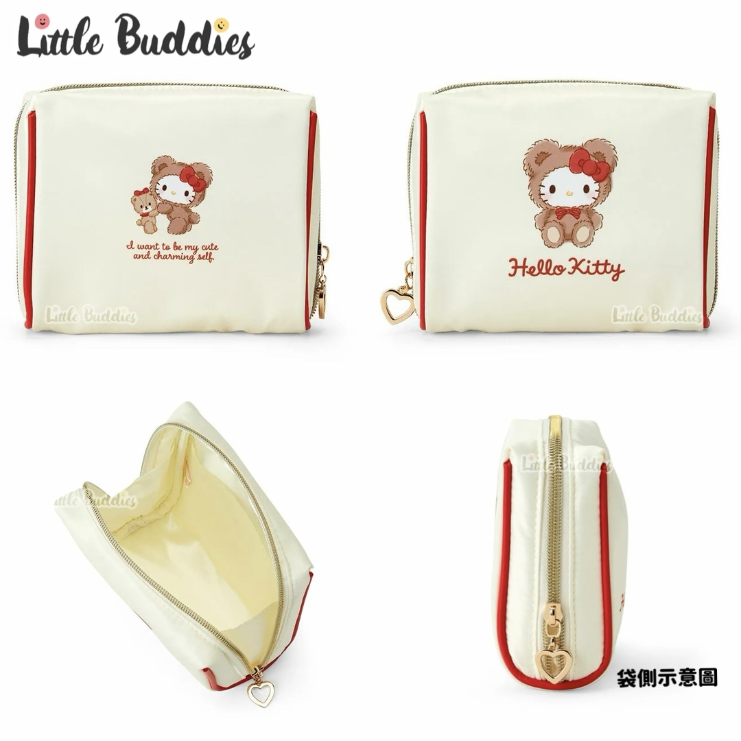 日本 Sanrio 熊仔造型系列 - 心形扣化妝袋