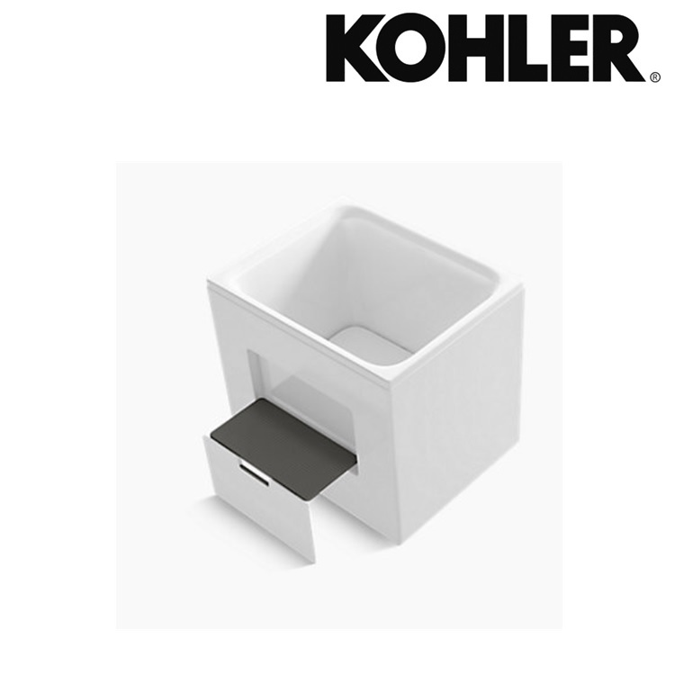 Kohler "Flexispace" K-26757T-R-0 Soaking Acrylic Right Corner Bathtub (with Step) 850mm