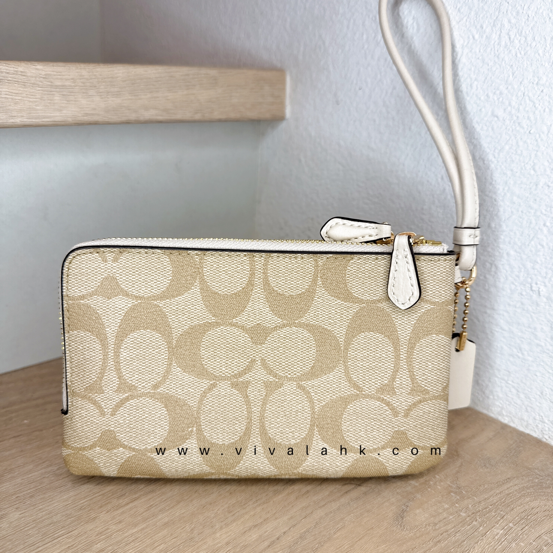 Coach - 雙拉鍊小手袋 (C字暗花) (87591)