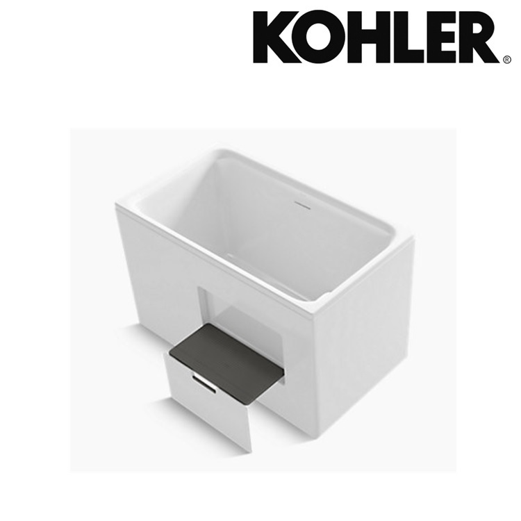 Kohler "Flexispace" K-26758T-L-0 Soaking Acrylic Left Corner Bathtub (with Step) 1200mm