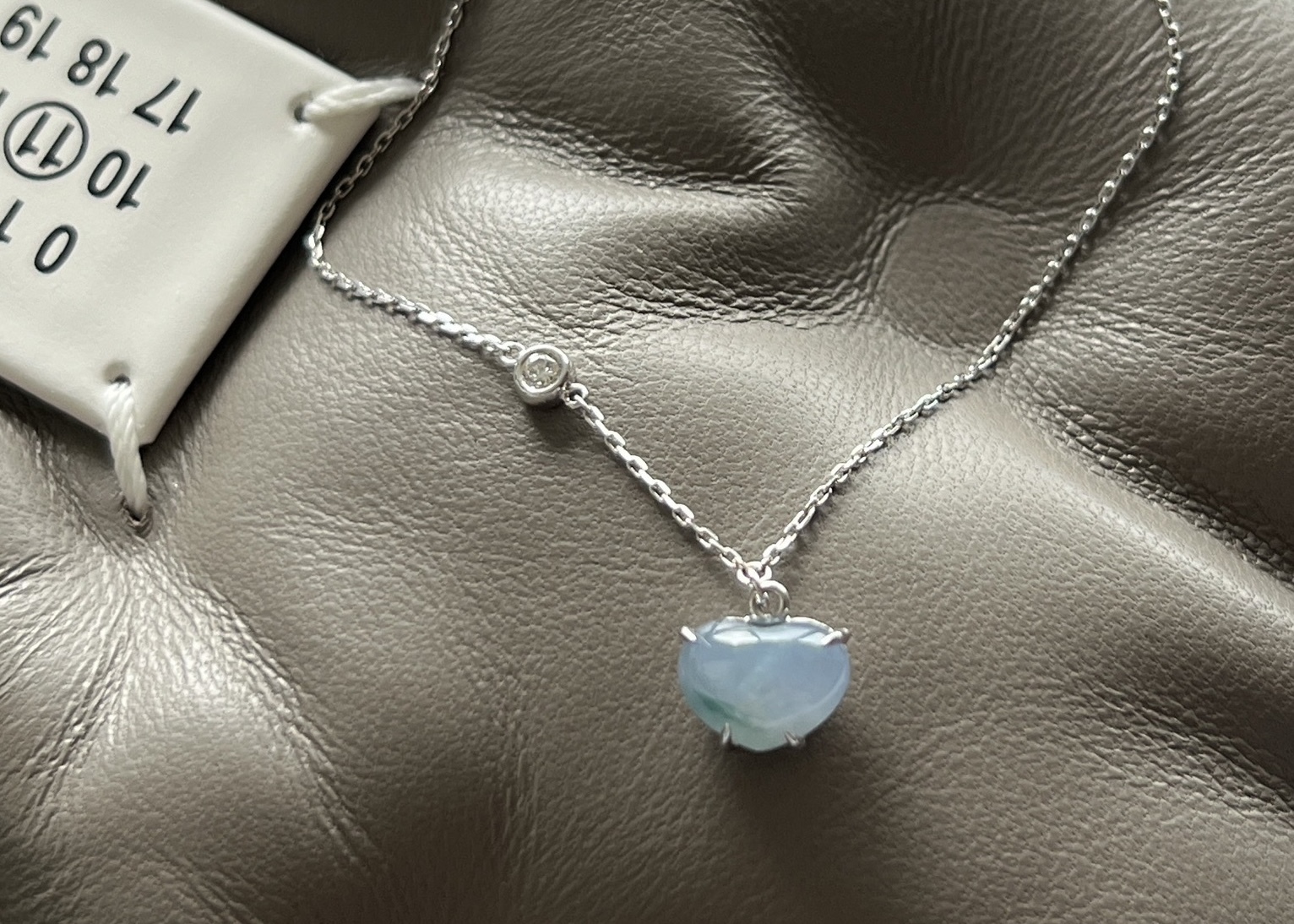 紫飄花愛心手鍊18K