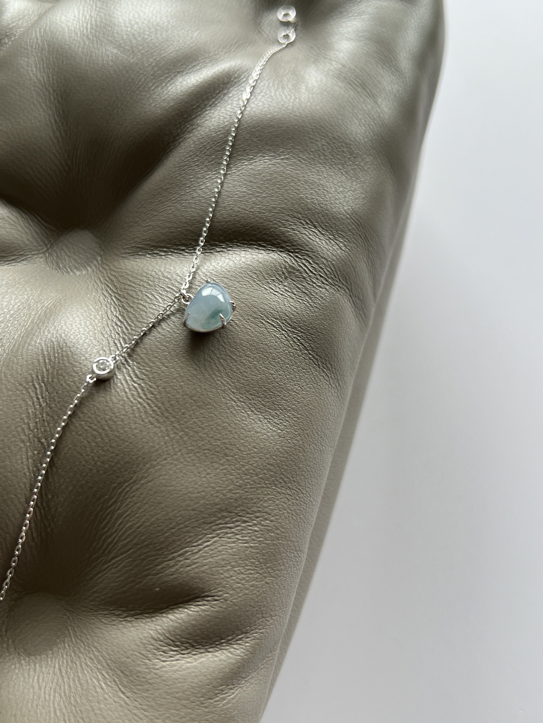 紫飄花愛心手鍊18K