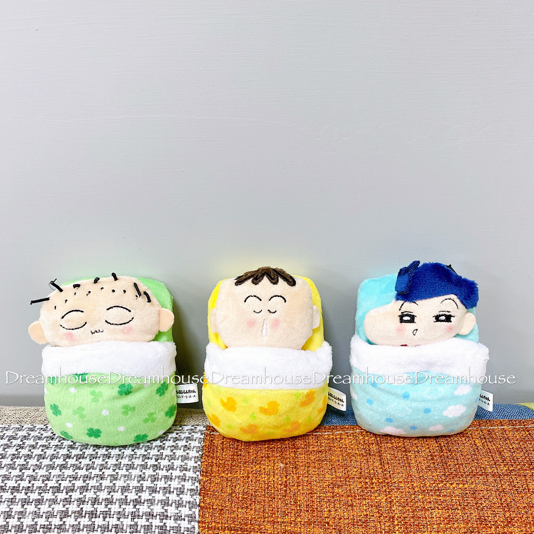 蠟筆小新 阿呆 風間 正男 寶寶睡覺系列 寶寶造型 絨毛娃娃 吊飾娃娃 珠鍊吊飾 玩偶 鑰匙圈