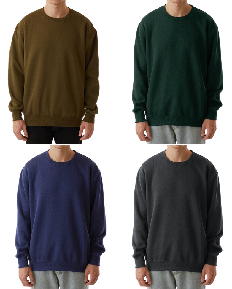 經典抓絨布厚棉設計 抗寒保暖大學T