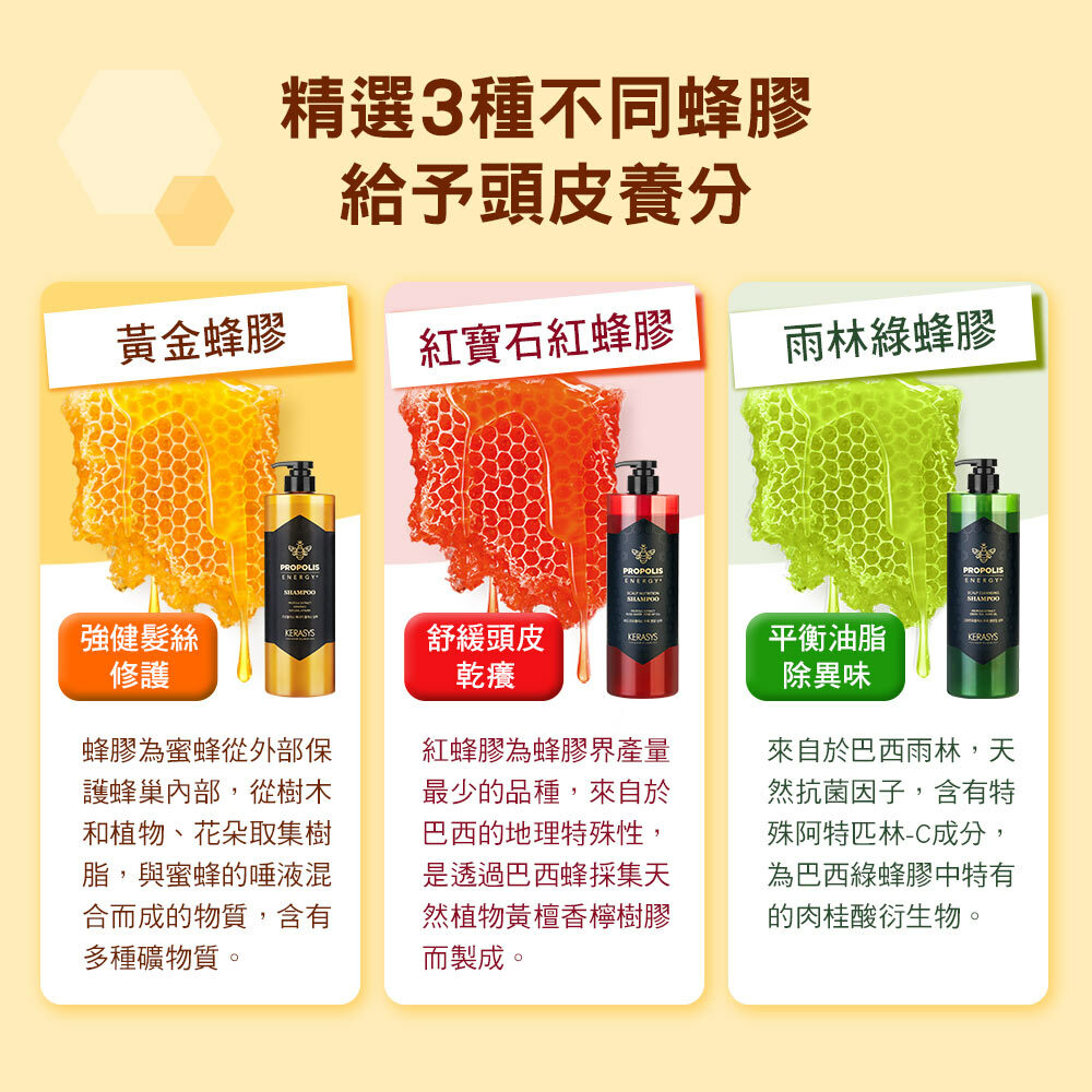 (箱購)KeraSys 可瑞絲 光澤洗髮精-綠蜂膠 1000ML（8瓶/箱）